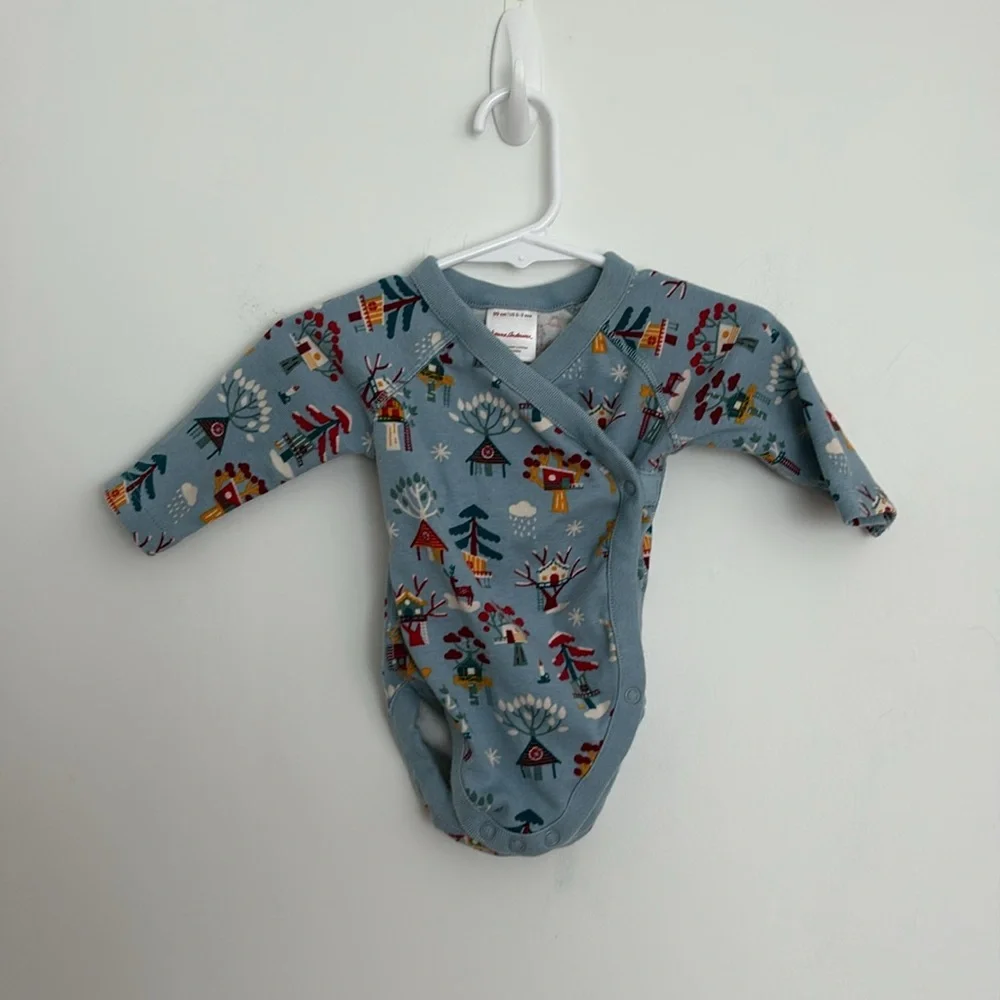 Hanna Andersson Baby Kids One Pieces Purple Blue 100% Organic Cotton 2 Piece